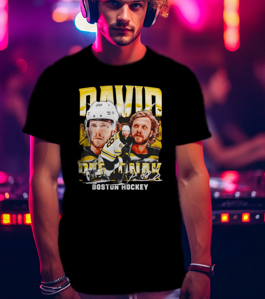 David Pastrnak Boston Hockey Vintage Sports 88 T-Shirt