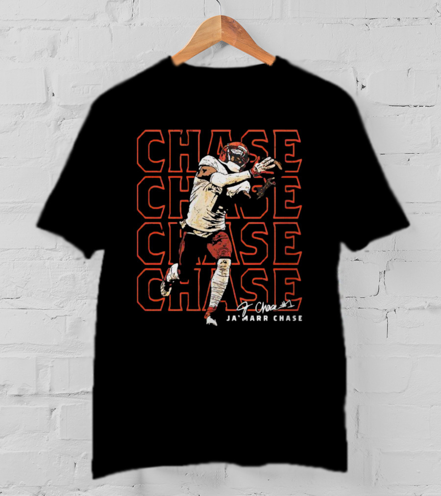 Ja'Marr Chase Cincinnati Bengals Signature Repeat Chase T-Shirt