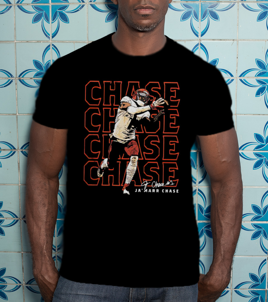Ja'Marr Chase Cincinnati Bengals Signature Repeat Chase T-Shirt