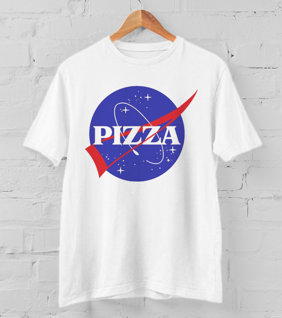 Pizza NASA Style Logo Parody Interstellar T-Shirt