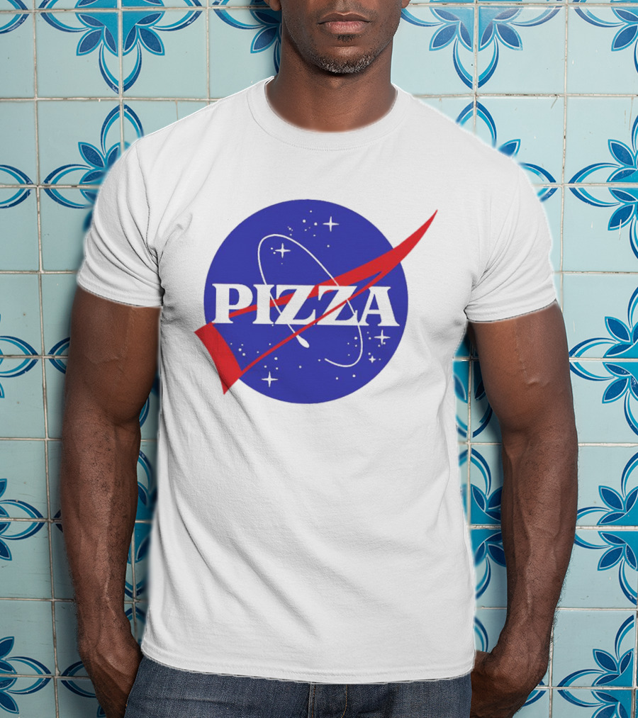 Pizza NASA Style Logo Parody Interstellar T-Shirt