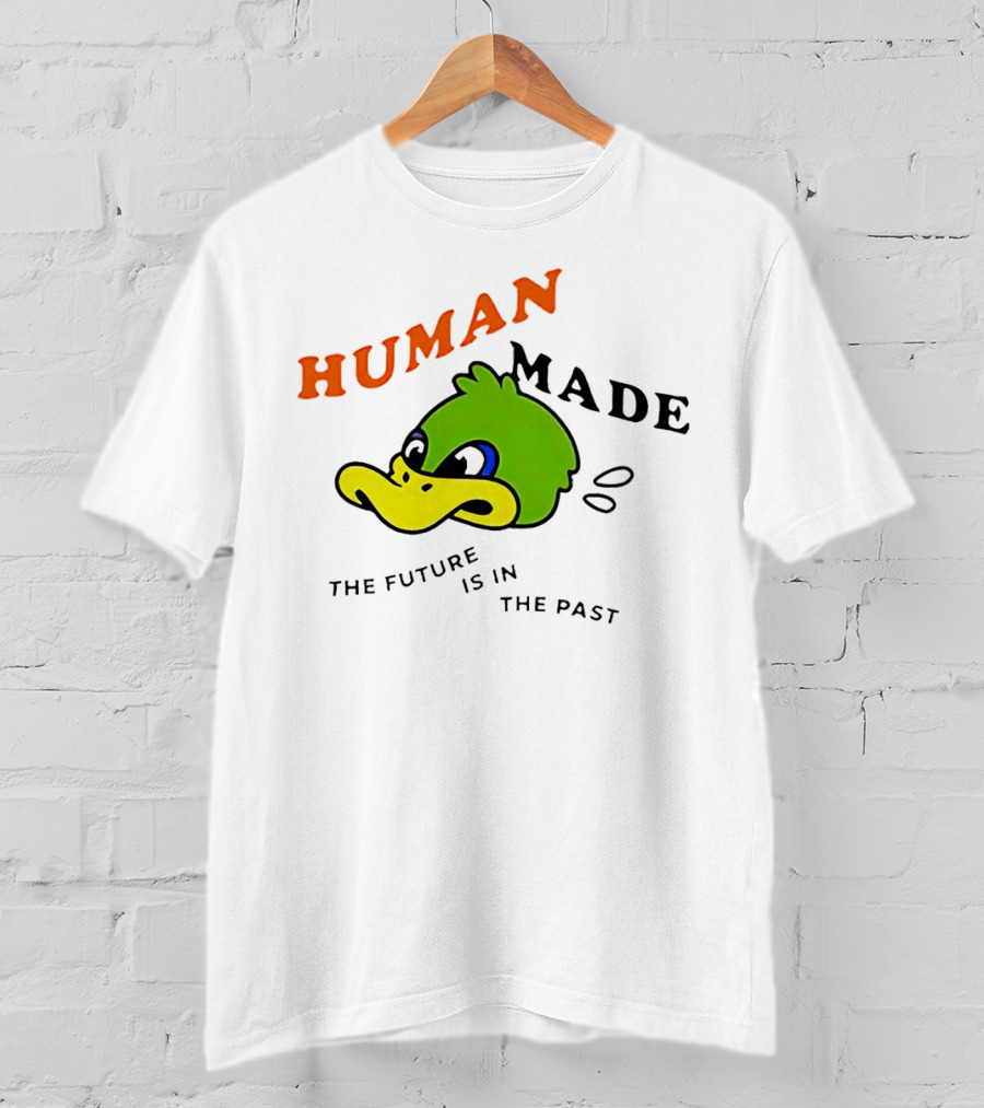 Human Made Duck With The Future Is In The Past Text T-Shirt