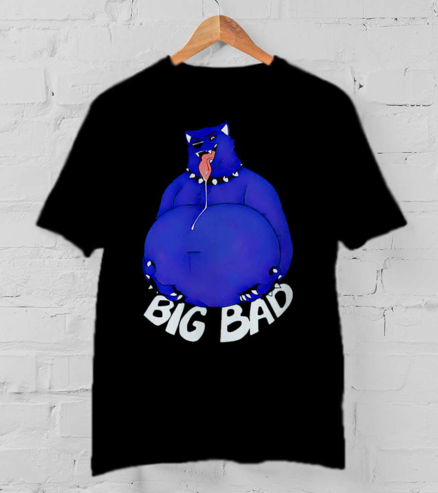 Big Bad Slosh Dog Blue Cartoon Character T-Shirt