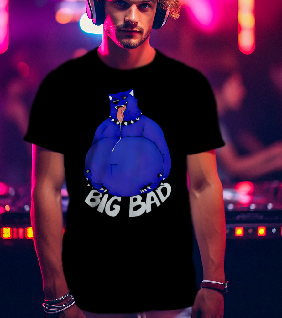 Big Bad Slosh Dog Blue Cartoon Character T-Shirt