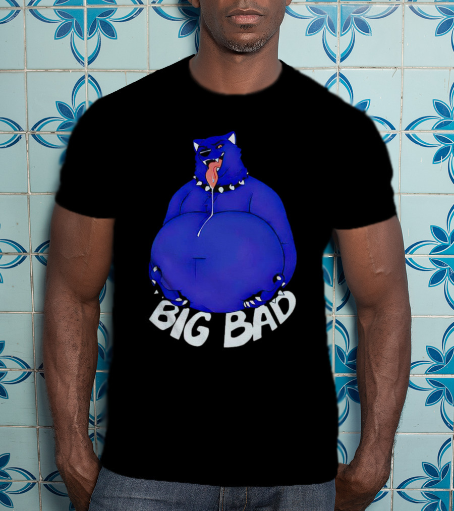 Big Bad Slosh Dog Blue Cartoon Character T-Shirt