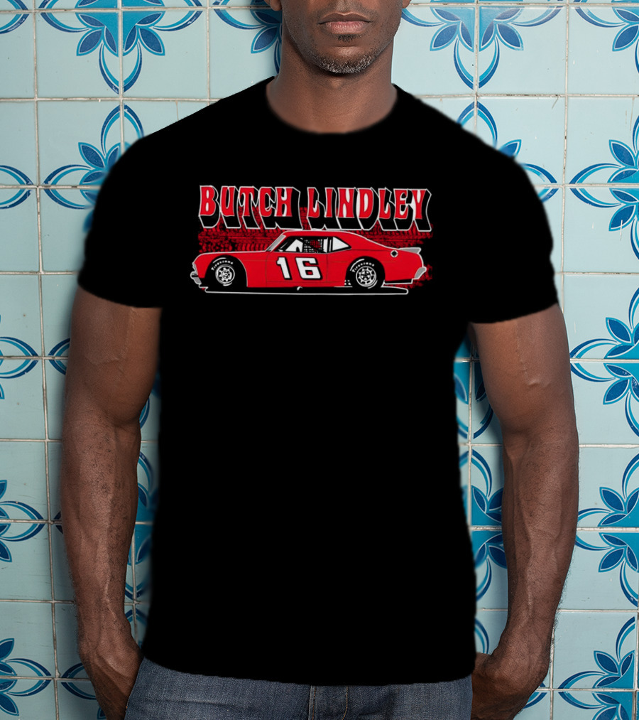 Butch Lindley 16 Red Car Racing T-Shirt