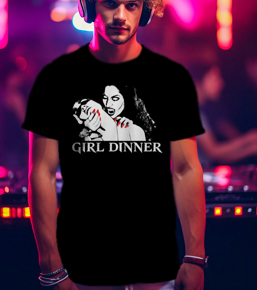 Girl Dinner Vampire Gothic Horror Aesthetic T-Shirt