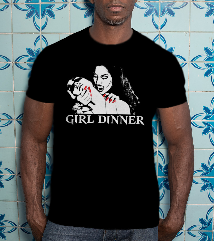 Girl Dinner Vampire Gothic Horror Aesthetic T-Shirt