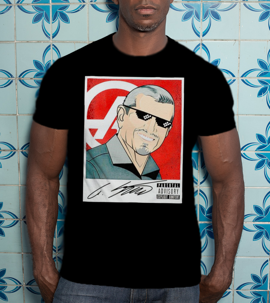 Guenther Steiner Parental Advisory Explicit Content Signature F1 Racing Image T-Shirt