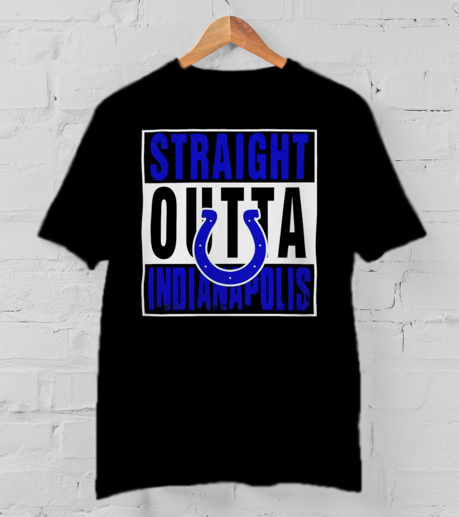 Straight Outta Indianapolis Colts Horseshoe T-Shirt
