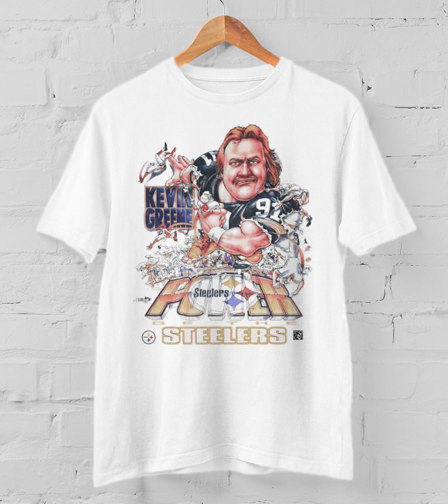 Kevin Greene Pittsburgh Steelers Caricature POWER Steelers T-Shirt