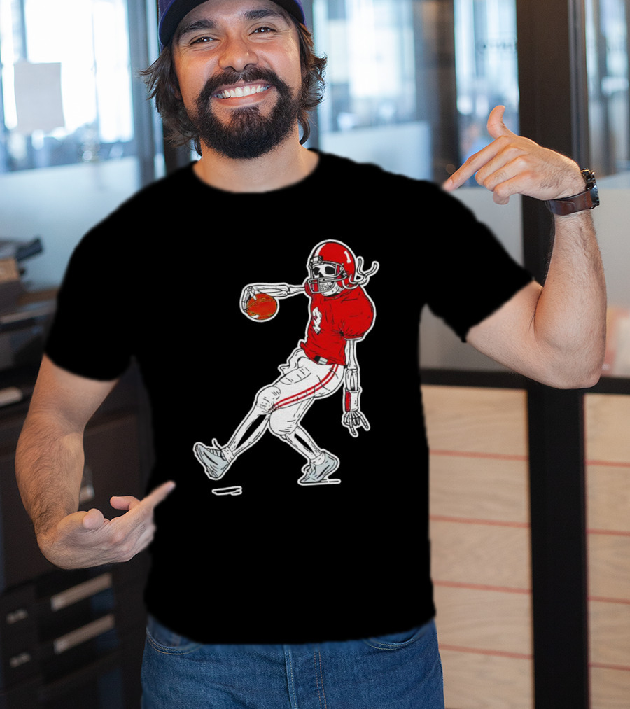 Sterling Shepard Oklahoma Sooners Tuck Fexas Skeleton Football Player T-Shirt