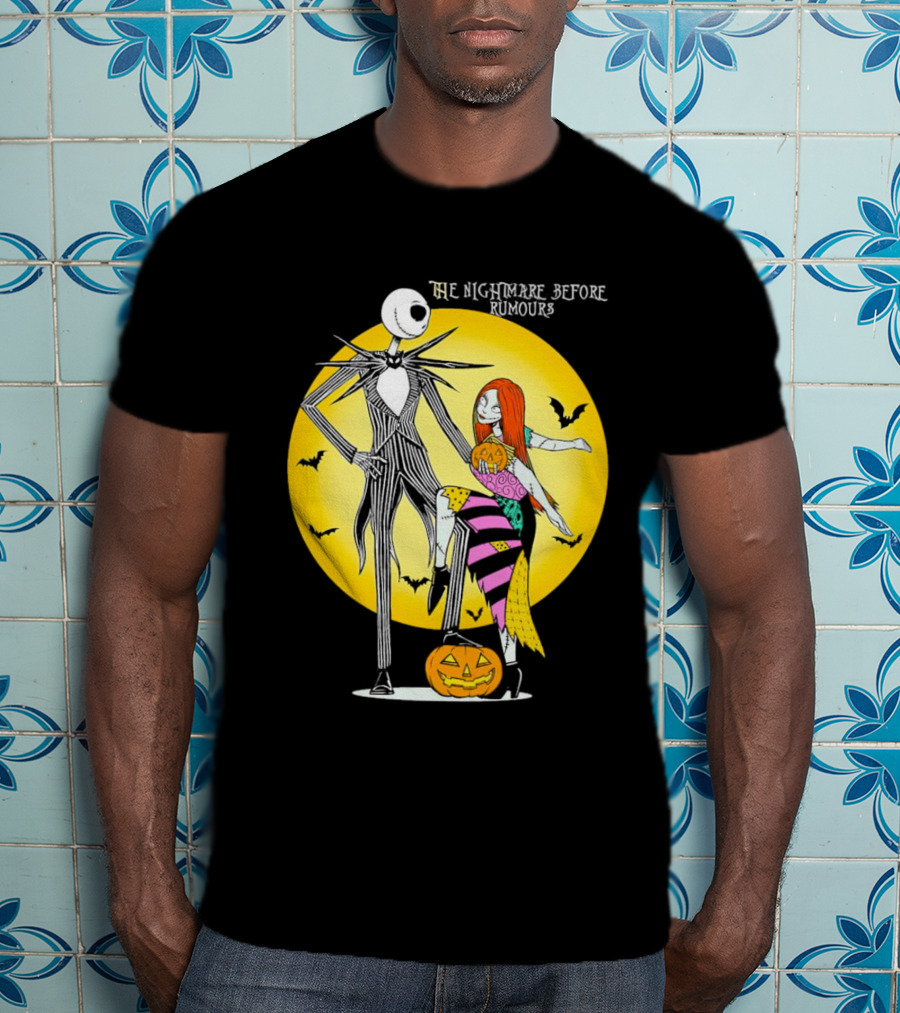 The Nightmare Before Rumours Jack Sally Halloween Bats Pumpkin T-Shirt