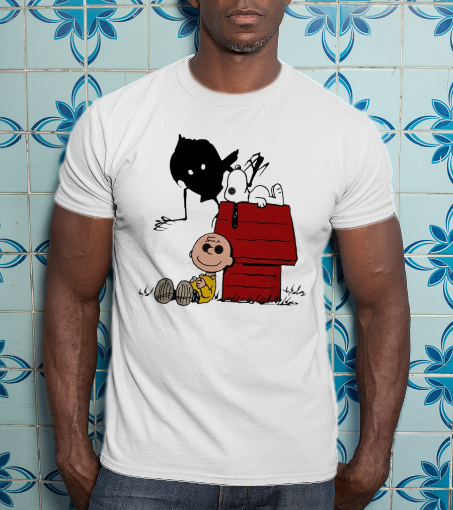 Charlie Brown Snoopy Coraline Button Eyes Shadow T-Shirt