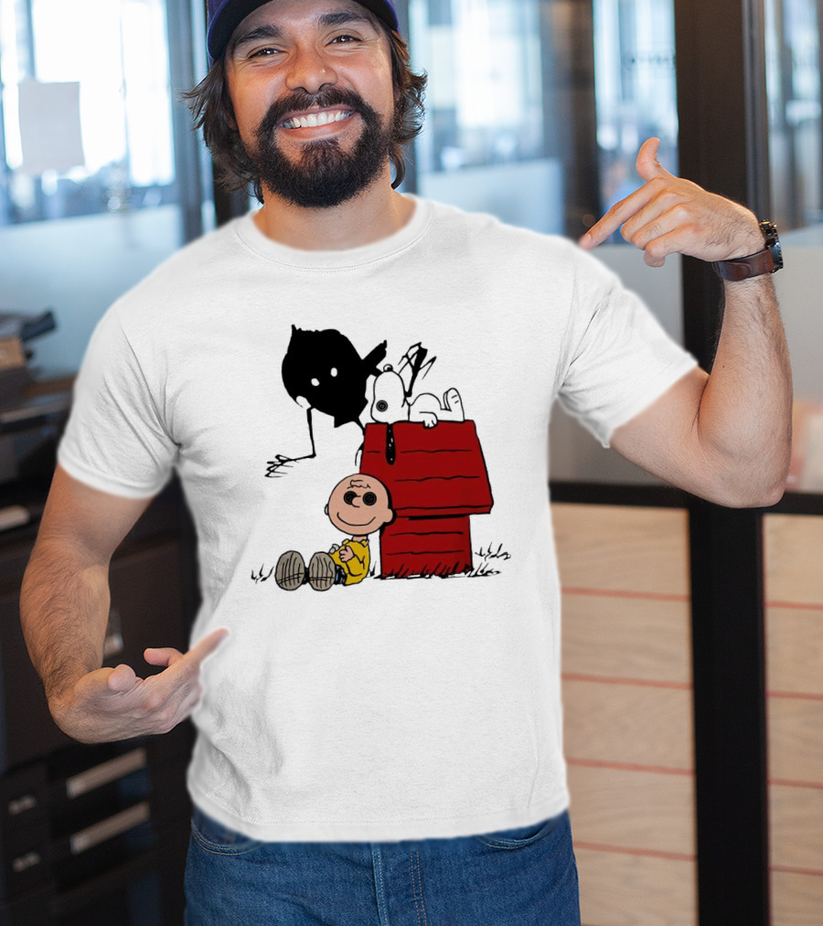 Charlie Brown Snoopy Coraline Button Eyes Shadow T-Shirt