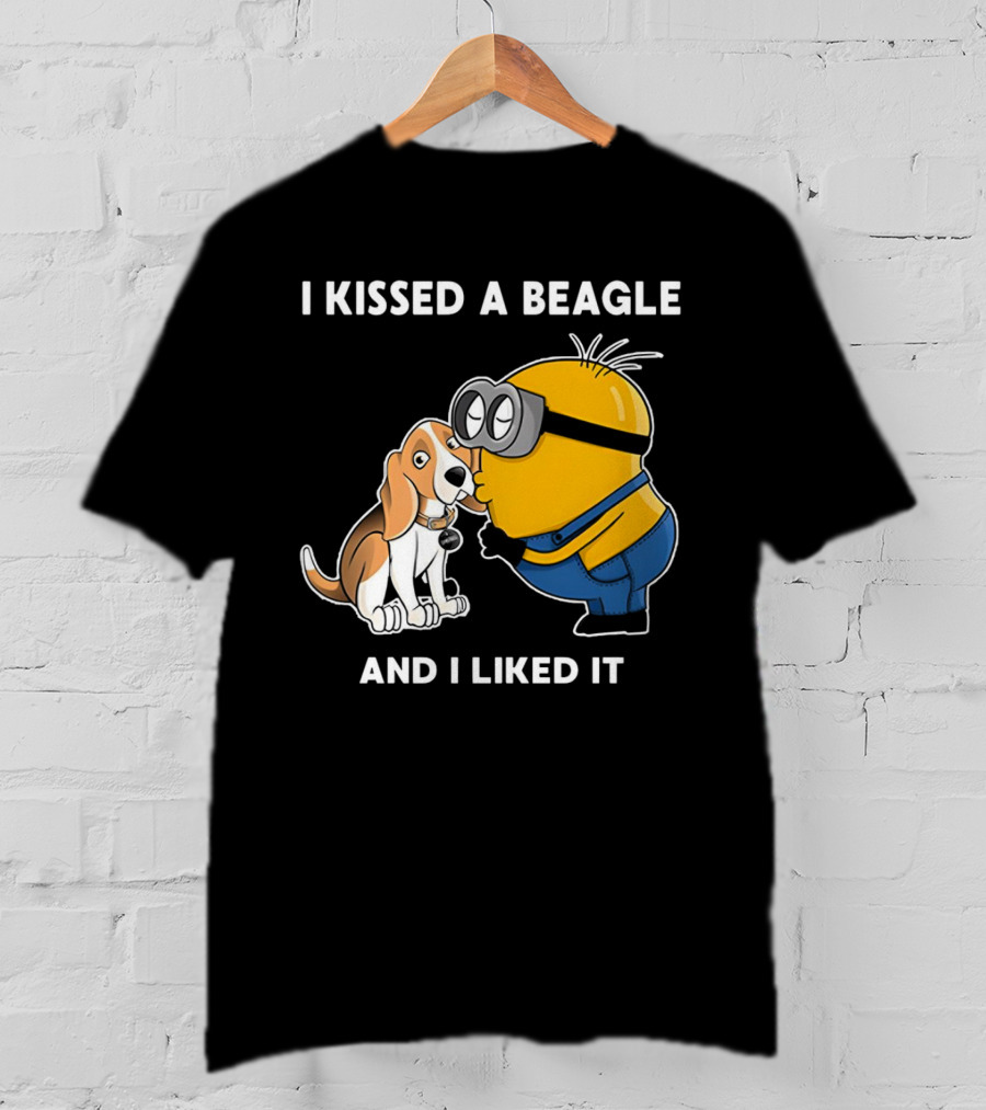I Kissed A Beagle And I Liked It Minion Beagle Interaction T-Shirt