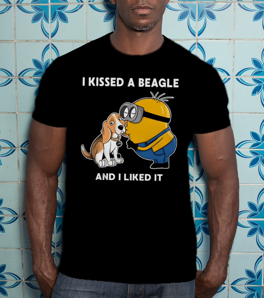 I Kissed A Beagle And I Liked It Minion Beagle Interaction T-Shirt