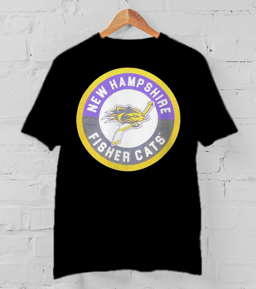 New Hampshire Fisher Cats Hockey Logo Circular Emblem T-Shirt