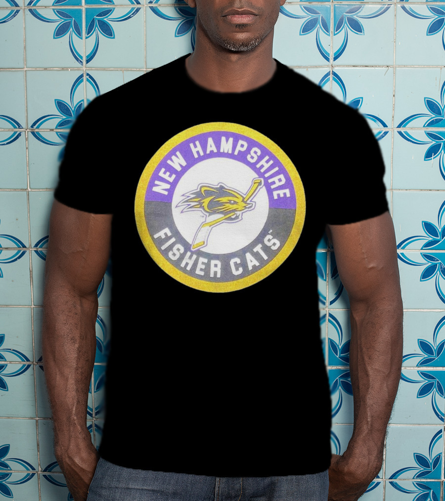 New Hampshire Fisher Cats Hockey Logo Circular Emblem T-Shirt