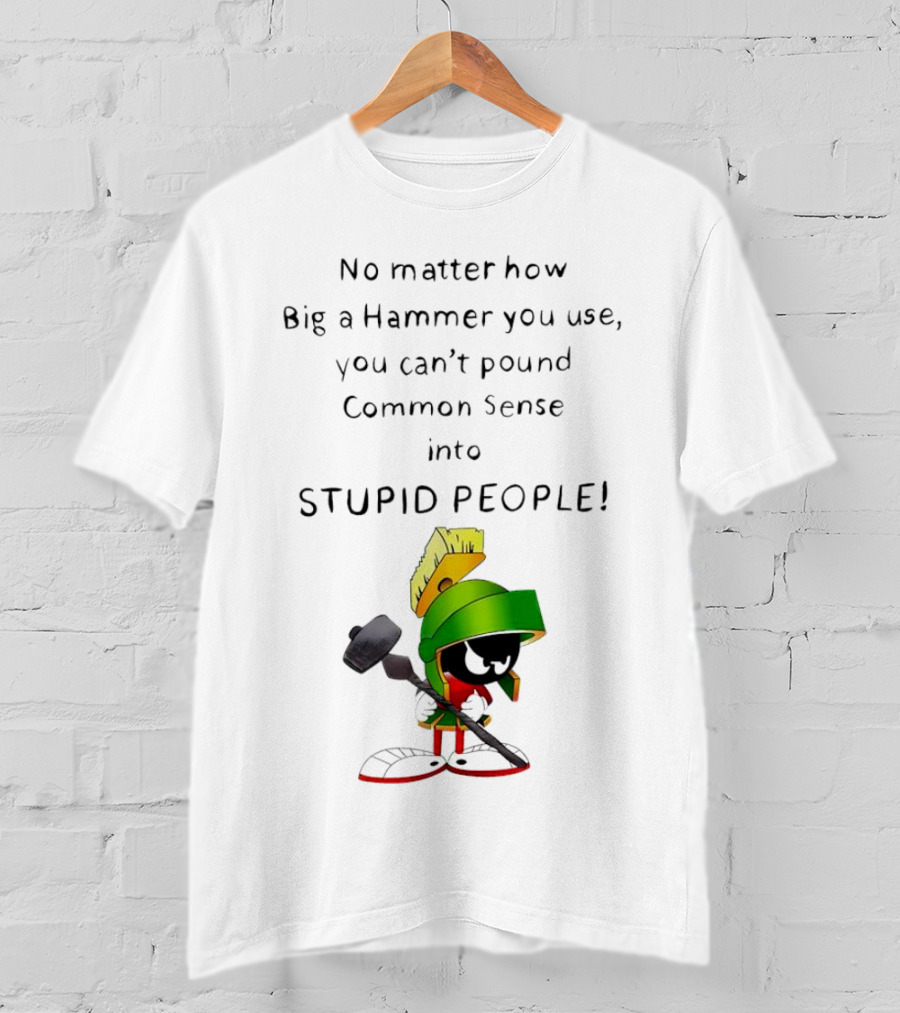 No Matter How Big A Hammer You Use, You Can't Pound Common Sense Into Stupid People T-Shirt