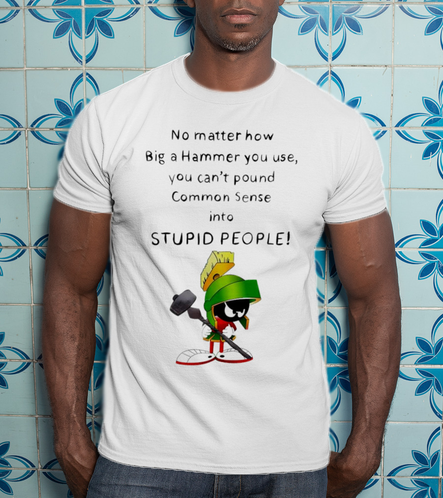 No Matter How Big A Hammer You Use, You Can't Pound Common Sense Into Stupid People T-Shirt
