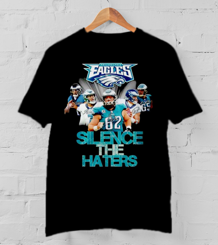 Philadelphia Eagles Silence The Haters Philadelphia Eagles Logo Players T-Shirt