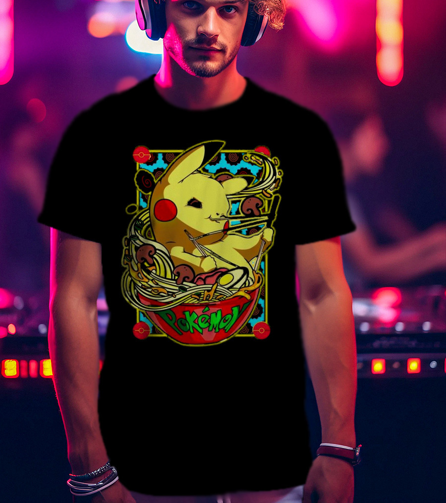 Pokemon Pikachu Ramen Mania Noodles Bowl Adventure T-Shirt