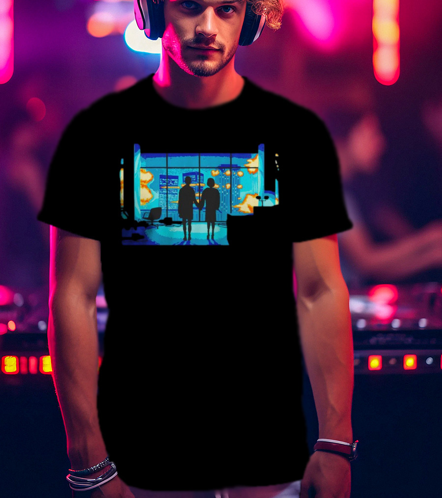 Explosion Fire Cityscape Window T-Shirt