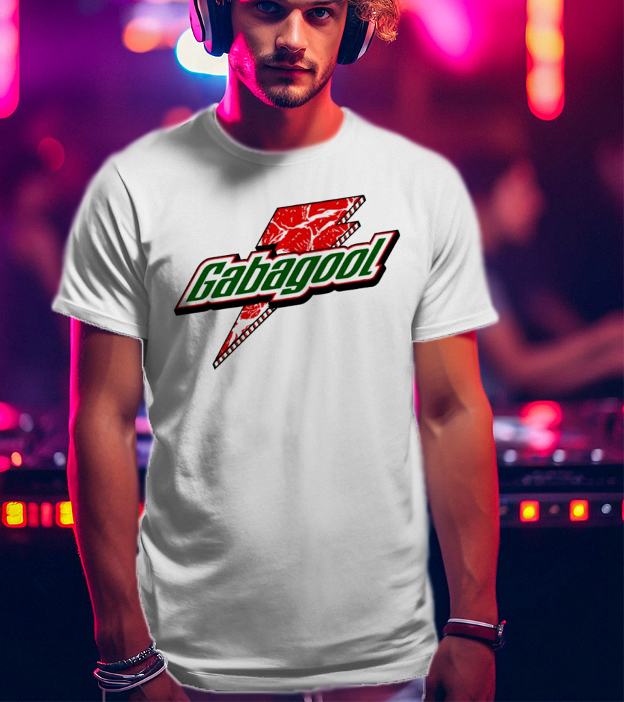 Gabagool Meat Lightning Bolt Red Green T-Shirt