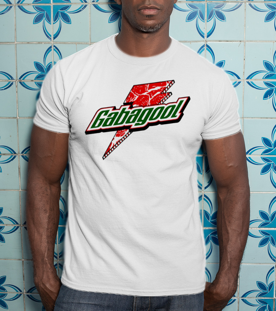 Gabagool Meat Lightning Bolt Red Green T-Shirt