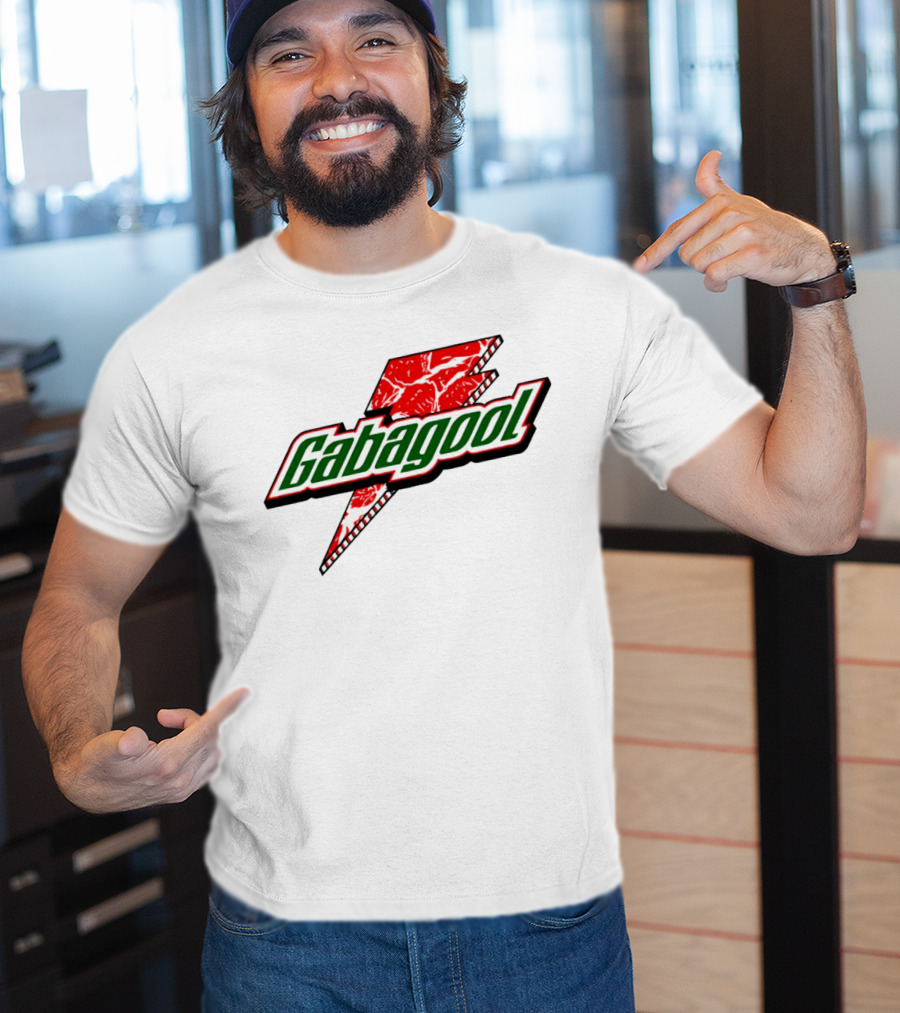 Gabagool Meat Lightning Bolt Red Green T-Shirt