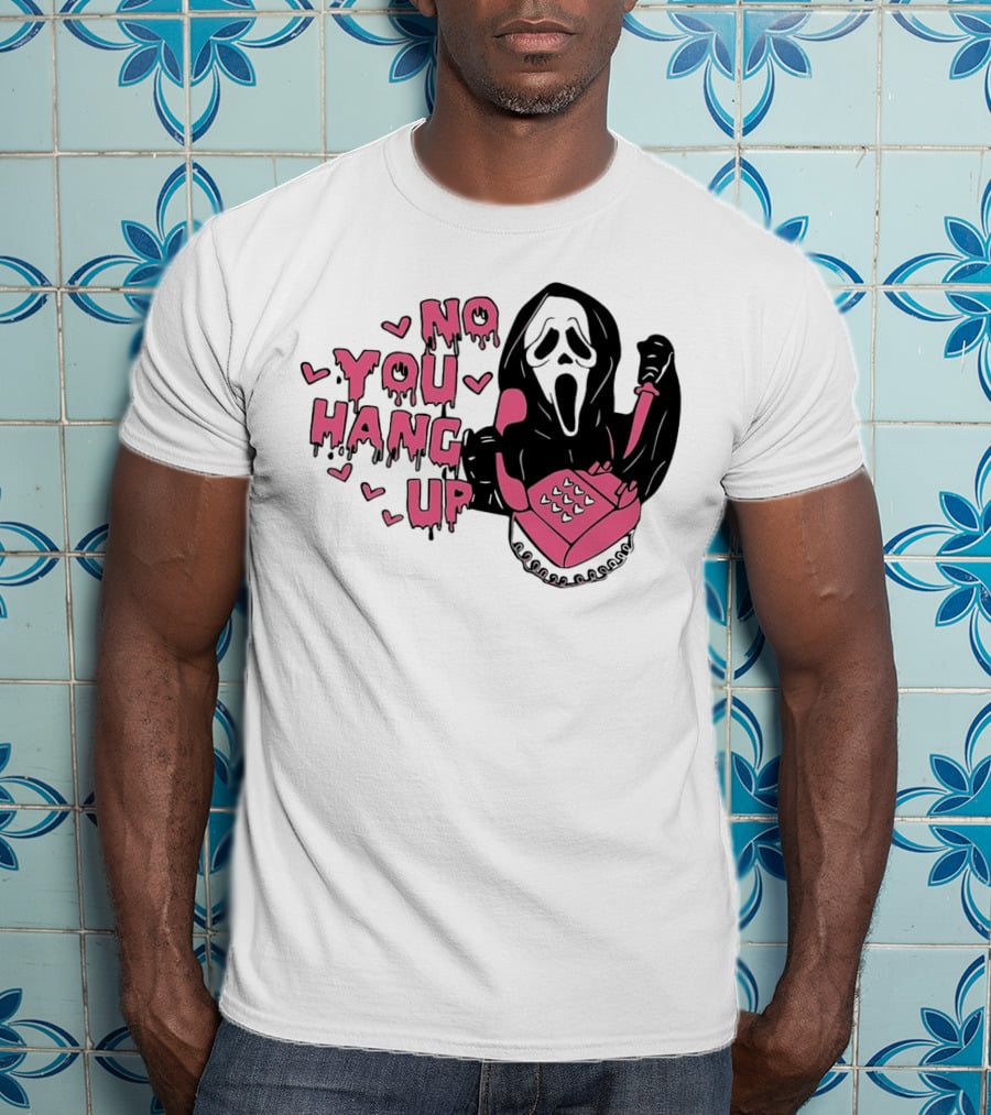 Ghostface Telephone Scene No You Hang Up Halloween T-Shirt