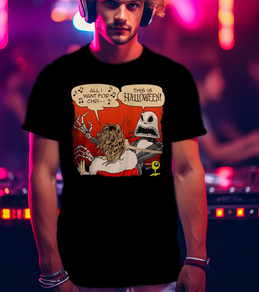 Jack Skellington Slapping This Is Halloween All I Want For Chri T-Shirt