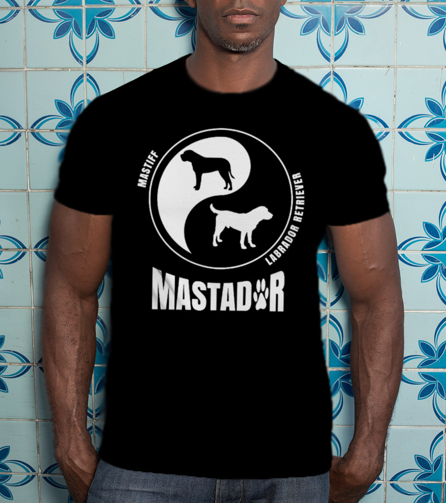 Mastiff Labrador Retriever Yin Yang Mastador T-Shirt