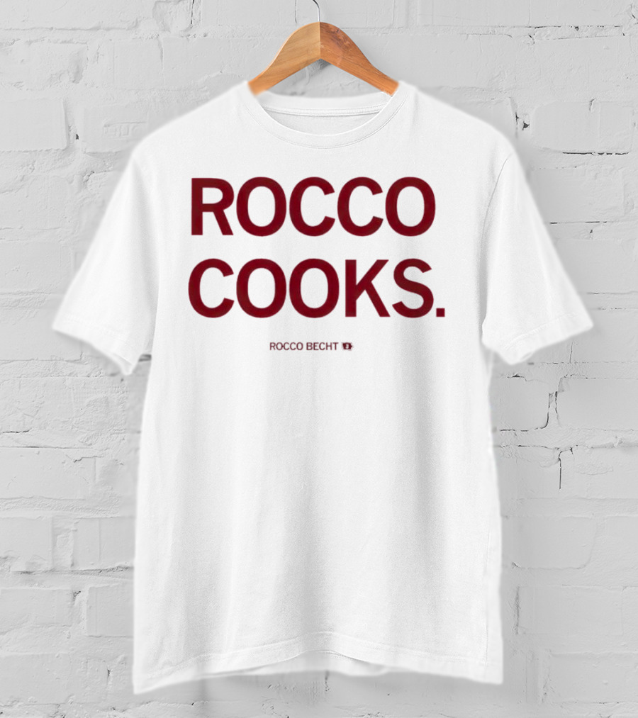 Rocco Cooks Rocco Becht Football T-Shirt