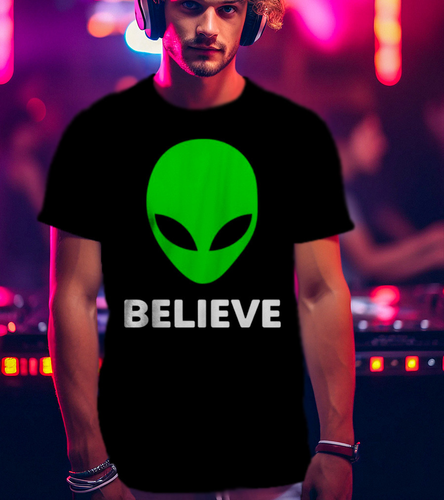 Believe Alien Green T-Shirt