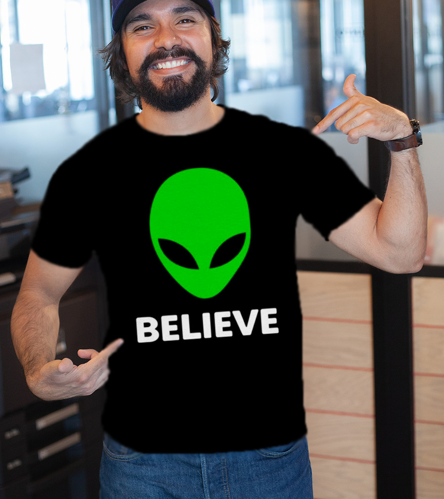 Believe Alien Green T-Shirt