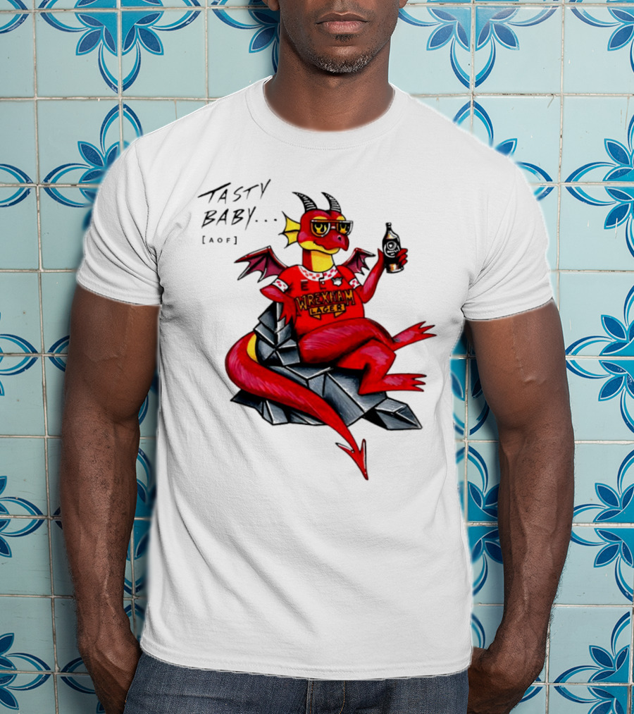 Wrexham Lager Dragon Tasty Baby Cool Style Image T-Shirt