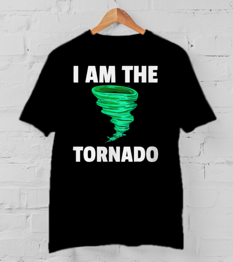 I AM THE TORNADO Green Spiral T-Shirt