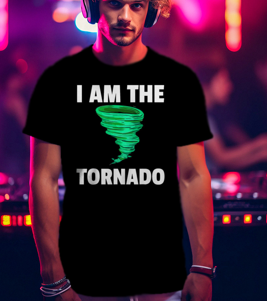I AM THE TORNADO Green Spiral T-Shirt