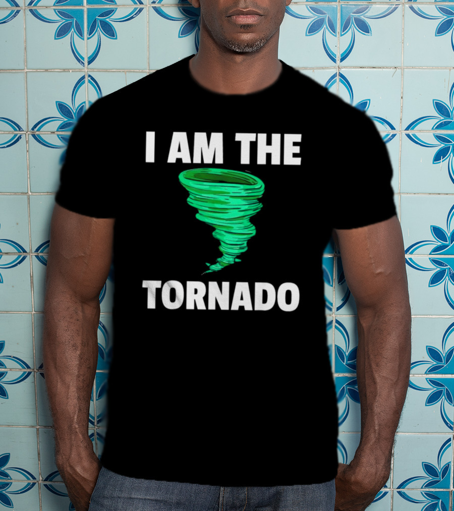 I AM THE TORNADO Green Spiral T-Shirt