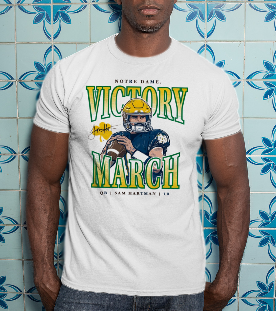 Notre Dame Victory March Sam Hartman QB 10 T-Shirt
