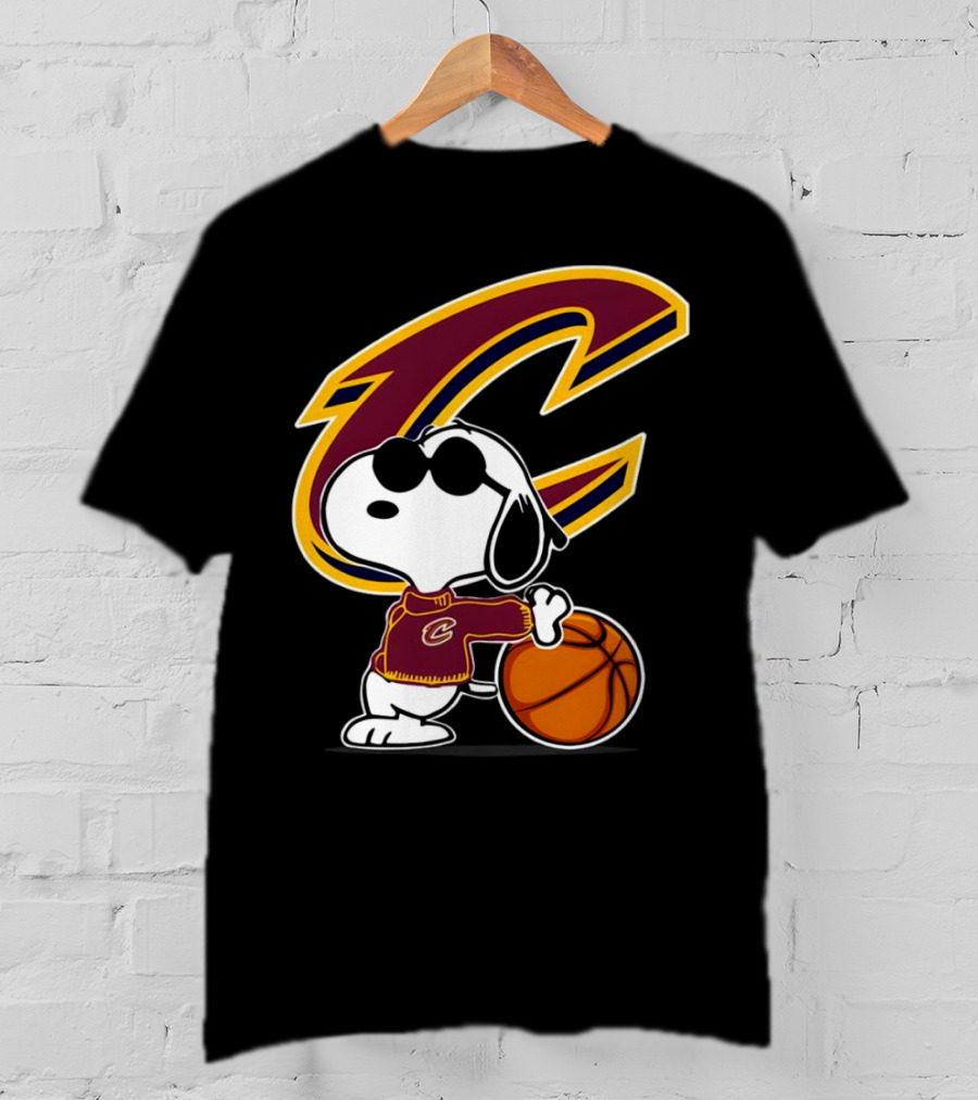 Snoopy Peanuts Cleveland Cavaliers NBA Basketball T-Shirt