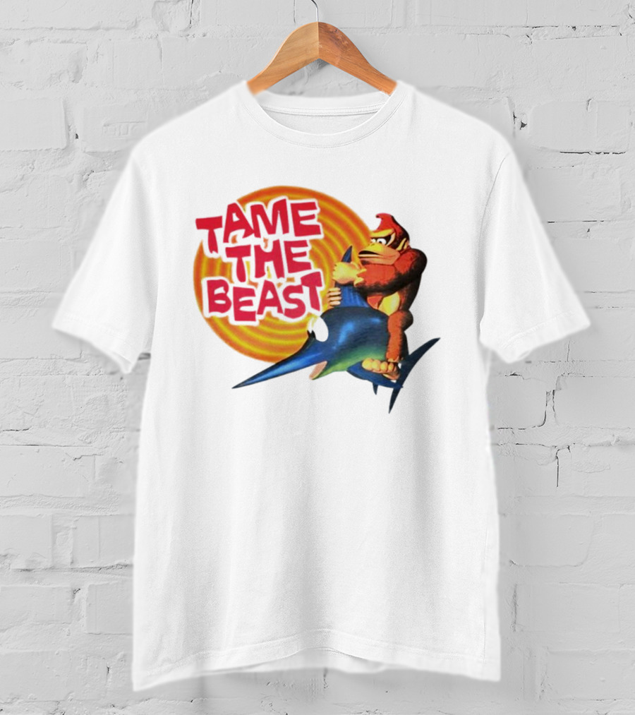 Tame The Beast Donkey Kong Riding Swordfish T-Shirt