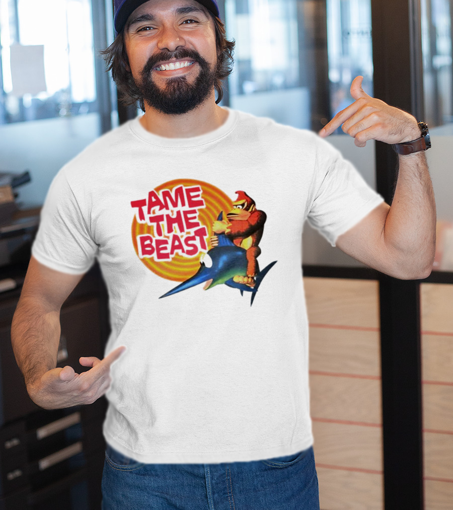 Tame The Beast Donkey Kong Riding Swordfish T-Shirt