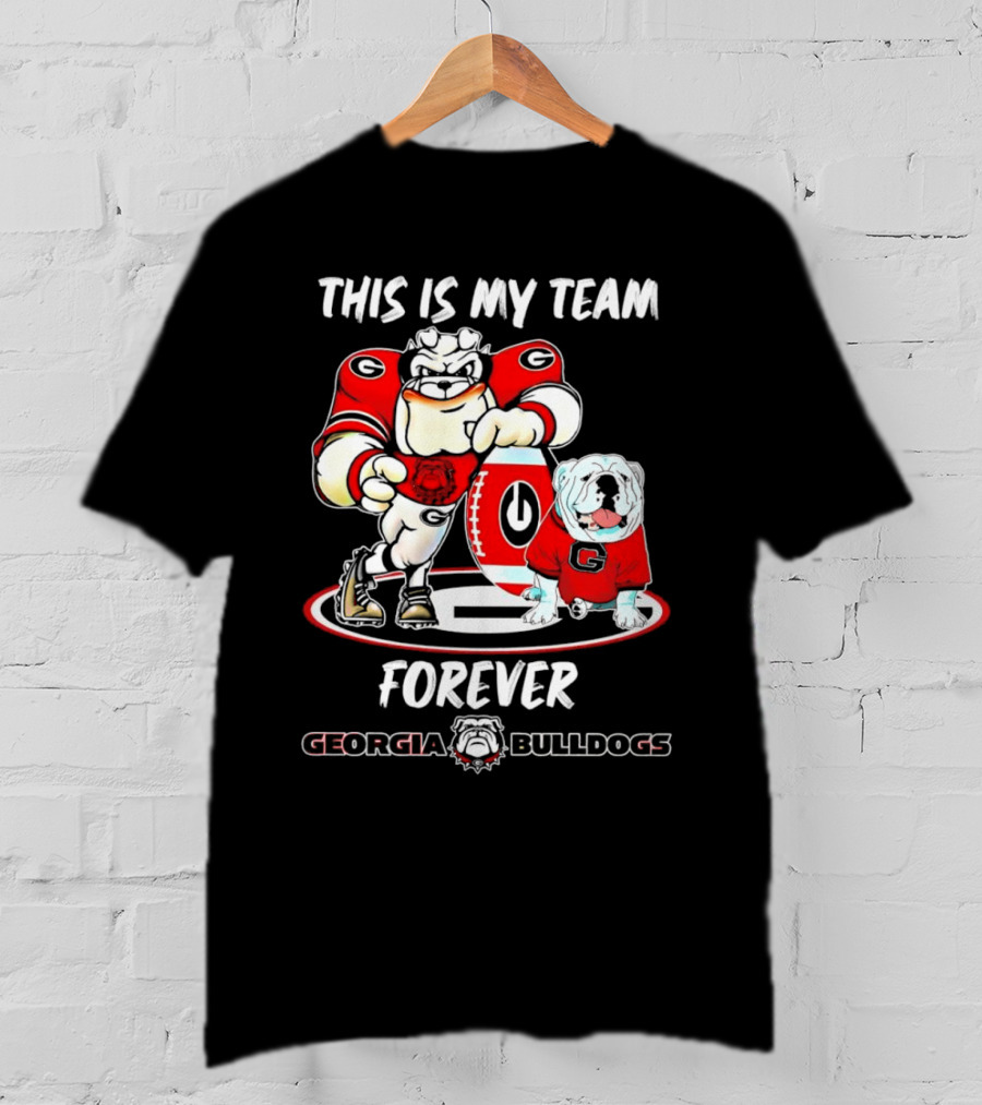 Georgia Bulldogs This Is My Team Forever Mascot Collection T-Shirt