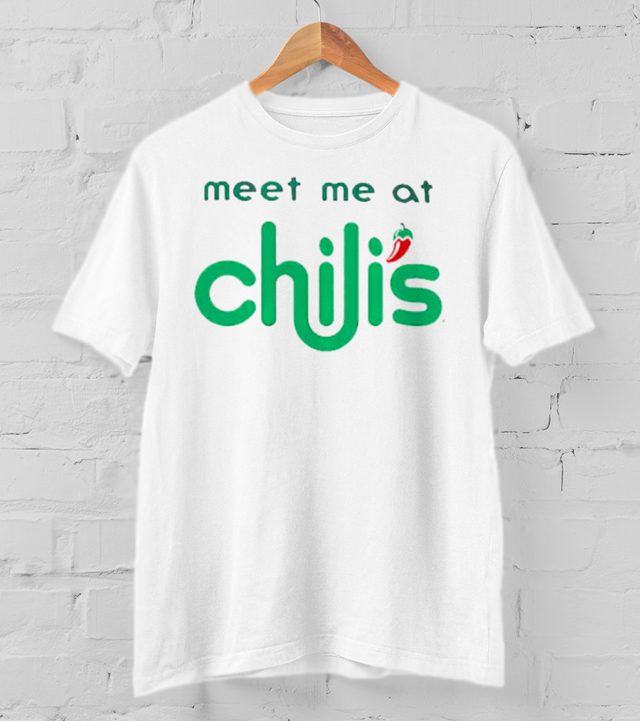 Meet Me At Chili’s Neon Logo With Chili Pepper T-Shirt