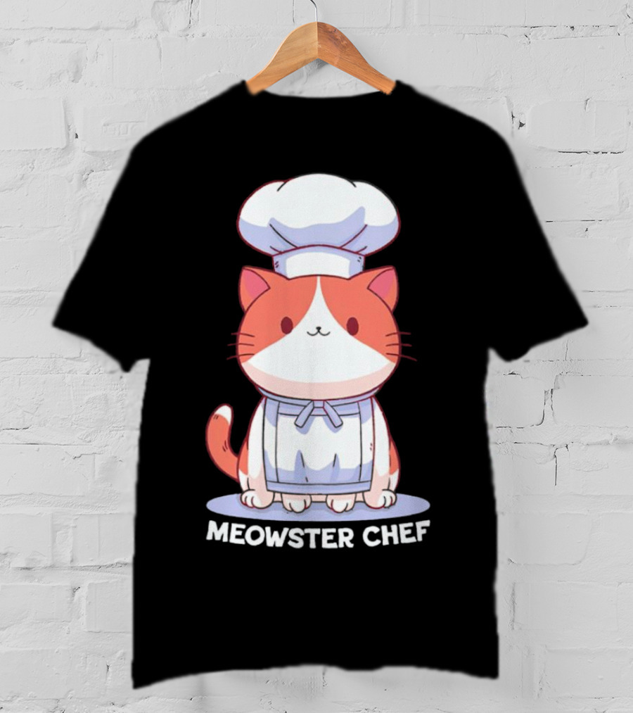 Meowster Chef Adorable Cat Cooking T-Shirt