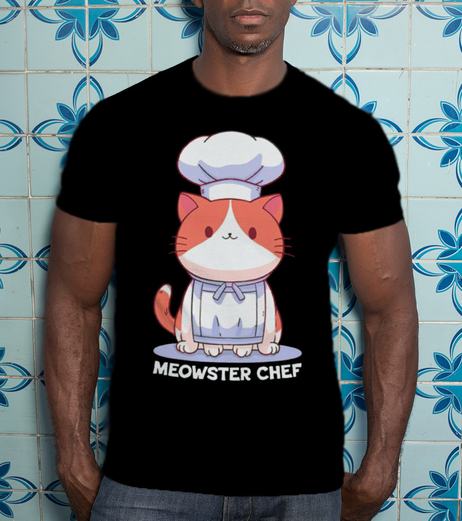Meowster Chef Adorable Cat Cooking T-Shirt
