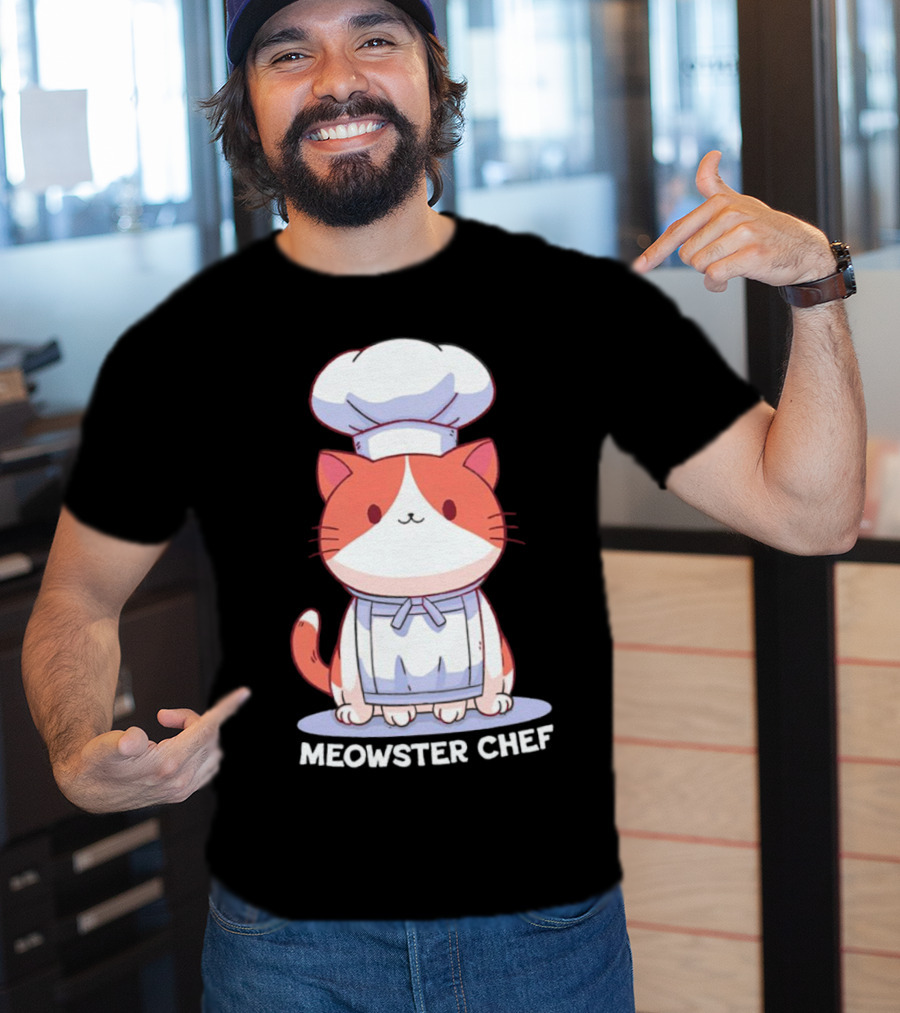Meowster Chef Adorable Cat Cooking T-Shirt